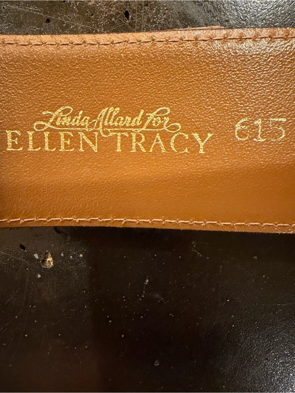 Vintage Linda Allard by Ellen Tracy burgundy suede belt w/gold rope buckle